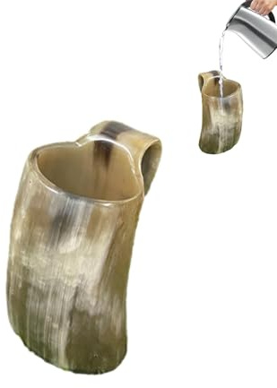 Generico Bicchiere In - Boccale Da Birra Vintage Vichingo, Da Whisky Rustica A Forma Di Con Manico, Boccale Di Grande Capacità Per Acqua, Birra E Whisky, Decorazioni Per La Casa Uniche |