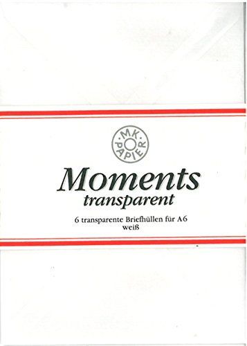 Brunnen 6 transparente Briefhüllen weiß C6, Serie Moments von MK Papier 10-5148600
