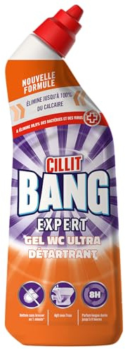 Cillit Bang- Gel WC Ultra Détartrant- Nettoyant WC efficace sans brosse & contre le calcaire – 750ml