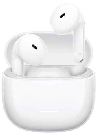 XIAOMI REDMI Buds 8 Active - TWS Bluetooth Semi-intraauriculares, Driver de Titanio de 14,2 mm, bajo Potente, 37h de autonomía, conexión Dual a 2 Dispositivos, 5 EQ, Bluetooth 5.4, IP54, Blanco