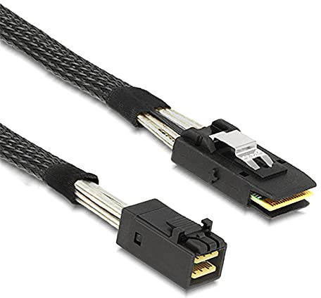 NFHK Internal Mini SAS SFF-8087 to mini SAS High Density HD SFF-8643 Data Server Hard Disk raid Cable 50cm