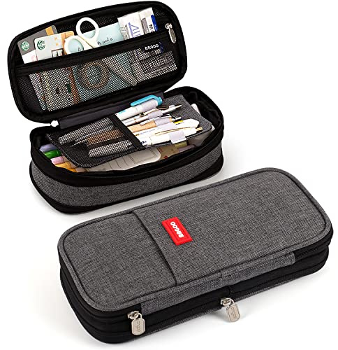 Large Capacity Pencil Case, Expandable Stationery Bag with Zipper compartments, Aesthetic Pencil Case Pouch for Office College School Students Teen Girls Boys