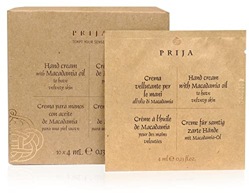 PRIJA Handcreme mit Macadamiaöl 10 Stück x 4 ml (Handcreme)