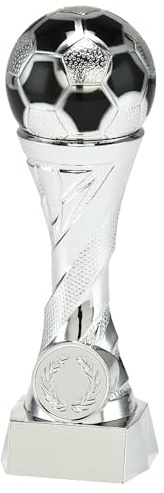 Larius Pokal hederspris fotboll i guld och silver med önskad gravyr (utan önskad text, silver, XL)