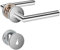 HENYIN 1 lot de poignées de porte à levier en acier inoxydable avec écusson de trou de serrure, poignée de serrure de porte à mortaise, couleur argent (SO2-103K)