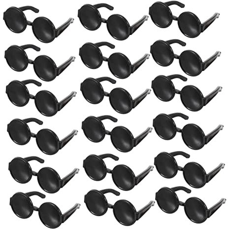 BESTonZON 60stücke Mini Puppen Sonnenbrillen Zubehör Schwarz Für Puppenhaus DIY Puppenmode Accessoires Für Kreative Spielideen