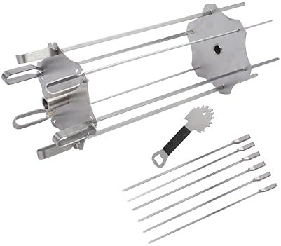 B1bee - Set di spiedini per kebob per spiedini per spiedini per shish kebab e shawarma - Accessorio per barbecue adatto alla maggior parte dei sistemi di grill - Completo di 12 spiedini per barbecue