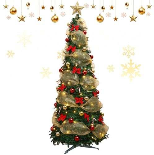 1.8/1.2M Albero di Natale, Albero di Natale artificiale, Albero di Natale Luminoso a LED, Albero di Natale Artificiale, Albero di Natale Artificiale (B-1.2m)