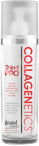 Collagenetics 2 in 1 Pro Red Light Therapy Prep Lotion & Tan Acc