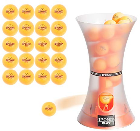 JOOLA iPong Play Table Tennis Trainer Robot with 20 ABS Training Balls, Orange