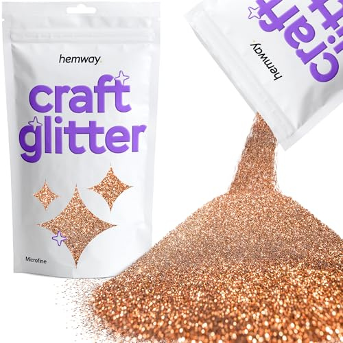 Hemway Craft Glitter Bronze Brown 100g Microfine Glitter | for Crafts, Resin, Cosmetic, Nail, Face, Body, Festival, Tumblers, Art, Candle, Crafting