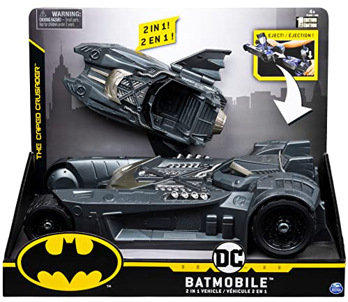 DC COMICS, BATMAN, Batmobile e Bat-barca veicolo trasformabile 2 in 1 per personaggi da 10 cm, dai 4 anni - 6055952