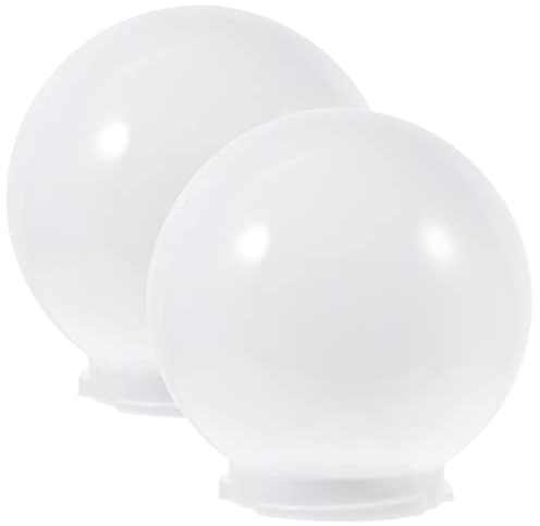 SOLUSTRE 2 Stücke Ersatz Lampenschirm Glas Kugelglas Acryl Glaskugel Hängelampe Ersatzglas Leuchtenschirm Lampenglas Kugel Lampe Ersatzschirm Pendelleuchte Schirm Außen Wandlampe