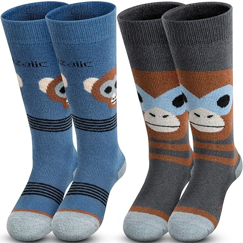 Ozaiic Merino Wool Ski Socks Kids, Thermal Knee High Thick Warm Sports Socks for Boys Girls Toddler, Winter Snow Snowboarding