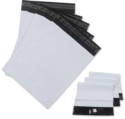 newlng Buste per Spedizioni in Plastica Imballaggio Sacchetti per Spedizioni Vinted Autoadesive Impermeabile e Antistrappo 30 * 40cm 30pezzo bianco(Disponibile in Varie Misure)