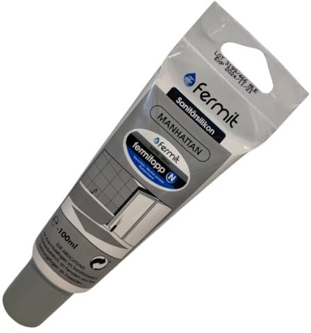 Sanitär-Silikon Manhatten Grau - 100ml - geruchlos - neutral vernetzt - pilzhemmend 100ml (Manhatten Grau)