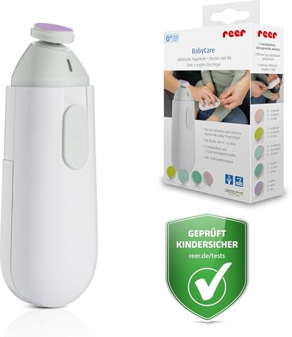 reer BabyCare elektrische Nagelfeile | Baby Nagelfeile für jede Altersstufe | Nagelpflegeset für Babys und Kleinkinder | Sanft zu Fingernägeln