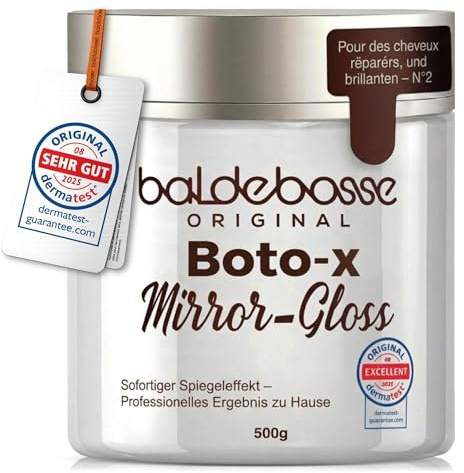 Masque Cheveux –Mirror Gloss Boto-x Capillaire Professionnel, Soin Réparateur Intense pour Cheveux Secs et Abîmés –Lissage Brillance Miroir –Testé et Approuvé en Laboratoire –Soin Profond