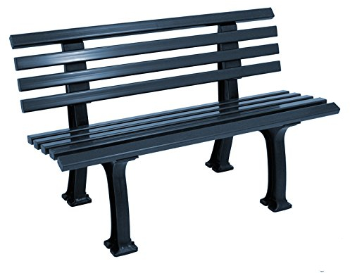 gartenmoebel-einkauf Parkbank Ibiza 2-sitzer 120cm, Kunststoff dunkelblau