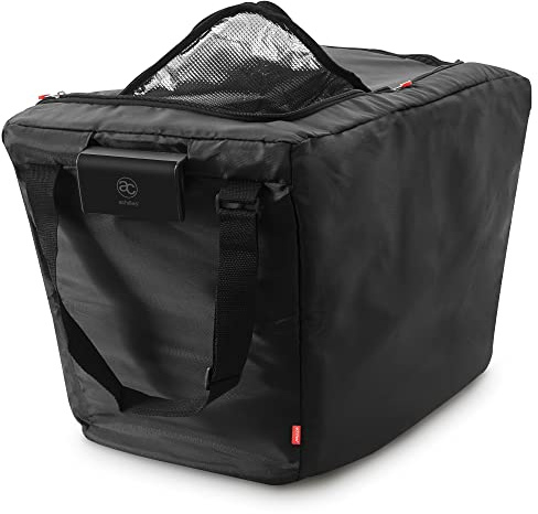 achilles, Isolierte Kühltasche zum Einhängen, Einkaufswagentasche faltbar, Thermotasche, Kühlbox, große Thermobox, Einkaufstasche für alle gängigen Einkaufswagen, 54x35x39cm (Schwarz)