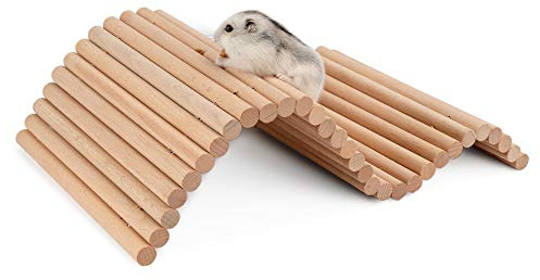 Niteangel Hamster Climbing Ladder Wooden Suspension Bridge for Guinea Pigs Rats Hedgehog Gerbils Mouse Sugar Glider and Other Small Animals (Medium)