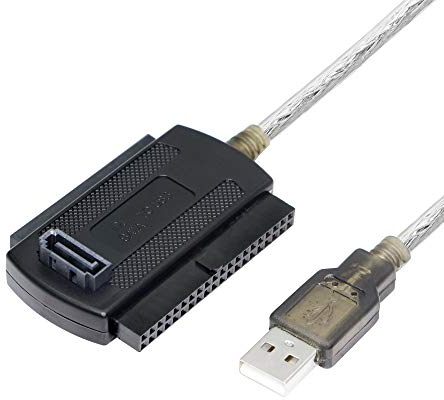 SinLoon USB a IDE SATA adaptador de cable convertidor USB 2.0 a 2.5/3.5/5.25 IDE y SATA Cable adaptador (1.8FT)