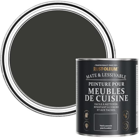 Rust-Oleum Black Kitchen Cupboard Paint in Matt Finish - Dark Magic 750ML