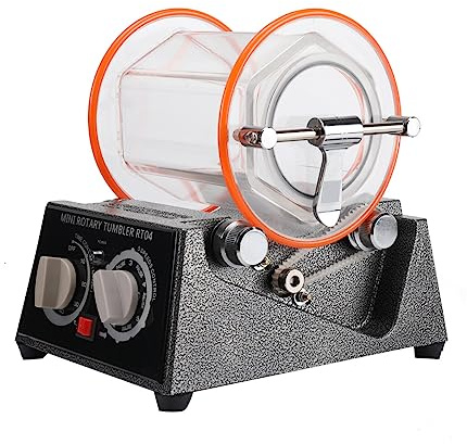 CDZHLTG Poliermaschine für Schmuck Poliertrommel Kugelmühle 3 Kg, Rotary Jewelry Tumbler Polierer 45 W, Schmuck Polierer Maschine 5 Geschwindigkeitssteuerung mit 10-60 Minuten Timer
