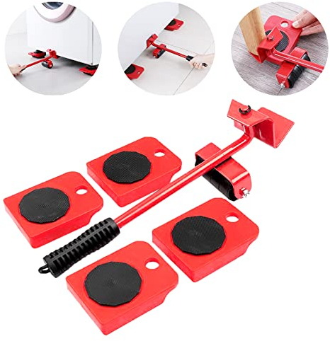 Furniture Lifter Heavy Appliance Dolly Rollers Wheel Slider Mover Tool Set With 4 Sliders 360° Easy Moving