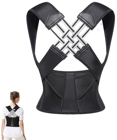 Posture Correcteur Dos Femme Homme, Redresseur Dos avec Ceinture Dorsale Ajustable, Maintien Dos Léger Et Respirant, Correcteur de Posture pour Maintien Dos Droit Soutien (M)