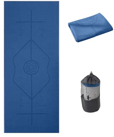 RYTMAT Toalla de yoga antideslizante, 185 × 63 cm, absorbente, de secado rápido, toalla de yoga para yoga caliente, toalla de microfibra suave para gimnasio, fitness, entrenamiento