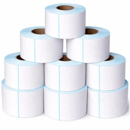 Greenfields 10 Pack Direct Thermal Label Rolls 4 x 6 (100 x 150mm), 500 Labels per Roll, 4.7 Roll Diameter, 25mm Core, Strong Adhesive Shipping Labels for Thermal Printers
