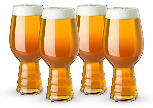 Spiegelau IPA Craft Vasos de Cerveza 19 oz/540 ml 4 - Juego de - diseño de Jarra de Cerveza Classics mielgas IPA Head Protector de Pantalla de Cristal