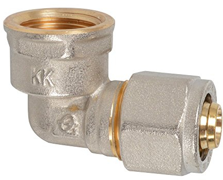 Winkel 90° 20x2mmx3/4'IG Klemmwinkel Klemmfitting Messing Metallverbundrohr