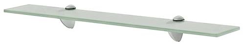 vidaXL Wand Regal Glasregal Glasboden Glasablage Badregal Mattiert 60x10 cm 8 mm