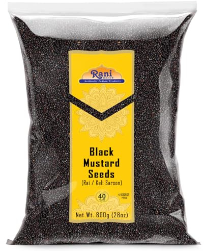 Rani Black Mustard Seeds Whole Spice (Kali Rai) 28oz (800g) ~ All Natural | Gluten Friendly | NON-GMO | Kosher | Vegan | Indian Origin