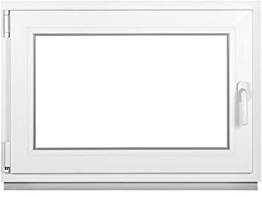 Framex Premium Kellerfenster - Kunststofffenster Weiß BxH 950 x 750 mm - Garagenfenster/Gartenhaus Fenster BxH 95 x 75 cm 2-fach Verglast - Din Links-Funktion Dreh Kipp Fenster-Alle Größen