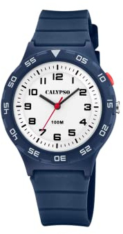 Calypso Montre Enfant Analogique - Bracelet Caoutchouc Bleu - Mouvement Quartz - Verre Résistant - Étanche 10 ATM - Sweet Time - K5797/3