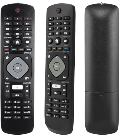 Universell ersättning för Philips Smart TV-fjärrkontroll, YiBiChin IR-fjärrkontroll kompatibel med alla Philips Ambilight LCD LED 4K UHD-TV-apparater, ingen installation krävs