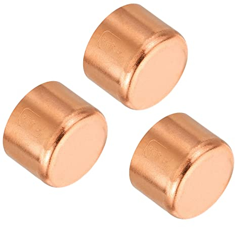 PATIKIL 28.1mm(1.11) ID Copper Pipe End Cap, Copper Fitting Cap Sweat Plug Solder Connection for Plumbing HVAC Air Conditioner