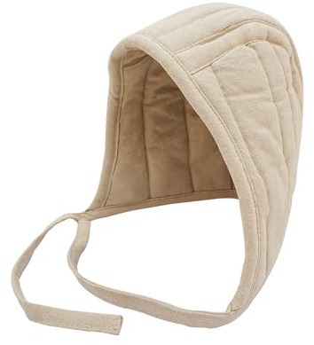 Lord of Battles Medieval Quilted Canvas Cotton Padded Arming Cap Protector Under Armor Chainmail Coif for LARP, Renfair Ecru
