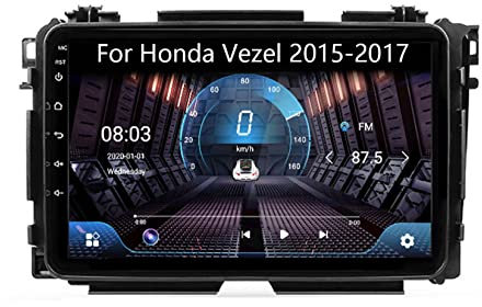 Sistema de navegación por satélite para automóvil con Pantalla táctil Dual de 9 Pulgadas, cámara de Respaldo Apple CarPlay para Hon-da Vezel 2015-2017 Plug and Play Android10 2Din Radio de navega