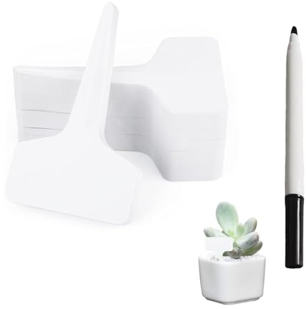 Voarge Lot de 100 panneaux végétaux pour l'extérieur, résistants aux intempéries, étiquettes enfichables en plastique, panneaux végétaux pour l'étiquetage, étiquettes nominatives pour légumes, herbes,