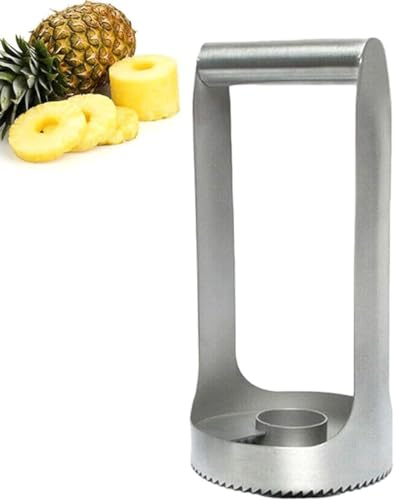 Coupe-ananas en Acier Inoxydable de Qualité Alimentaire, Coupe et Epluche Ananas, Découpe Ananas pour Ananas Cutter et Enlevez le Noyau, Poignée Ergonomique, éplucheur pour Appareils de Cuisine