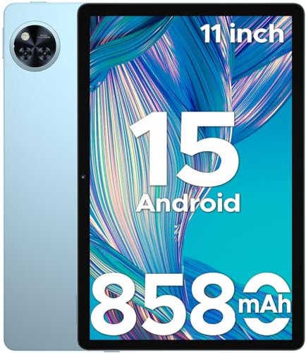 DOOGEE U11 Android 15 Tablet 11 Pulgadas, Tablet Octa-Core, 16GB RAM+128GB ROM/1TB TF, HD IPS Pantalla/90Hz, 8580mAh Batería,WiFi 2.4/5GHz / Widevine L1 /5MP+13MP / Facial ID/GMS/BT5.0/3.5mm Jack