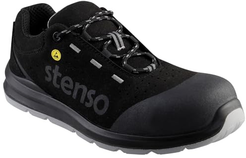 Jett Black Low MF S1PL MF ESD Zapatos De Seguridad para Hombre Mujer - Zapatillas Seguridad Impermeable - Calzado Ligero De Seguridad S1 Negro 43