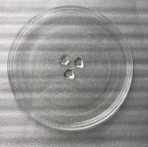 ASelected Mikrowellenteller 24,5 CM Drehteller Mikrowelle Mikrowellen Teller Universal Mikrowellenteller Glasplatte Rund Mikrowelle Drehteller Ersatz Teller für Mikrowellen Küche Esszimmer