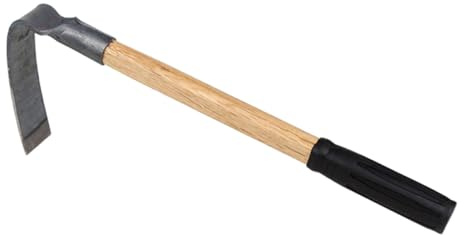 VICASKY Azada de jardín con mango de madera, herramienta manual ergonómica engrosada para malas hierbas y trabajos de plantación al aire libre y práctico para los amantes del jardín