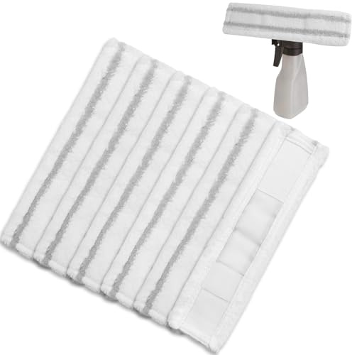 SENLINLIN 6 Stück Ersatzpads für Kärcher Fensterreiniger, für Kärcher Sprühflasche Ersatzteile, Mikrofaser Kompatibel mit Karcher WV1 WV 50 WV75 Fenstersauger Zubehör - ohne Sprühflasche