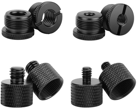 NEEWER Kit de accesorios de adaptador de soporte de micrófono, 8 piezas, incluye adaptadores de montaje de rosca hembra de 1/4 pulgadas 3/8 pulgadas a macho de 5/8 pulgadas y hembra de 1/4 pulgadas 3